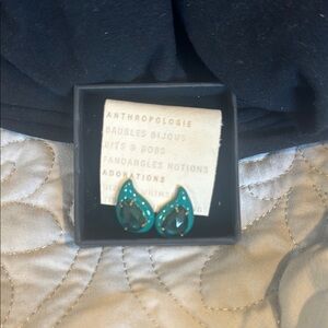 Anthropologie Teal Earrings